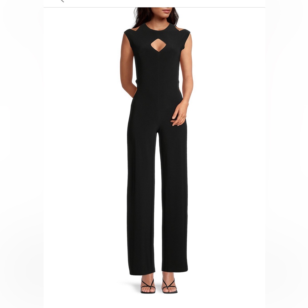 Norma Kamali Sleeveless Cutout Jersey Jumpsuit
